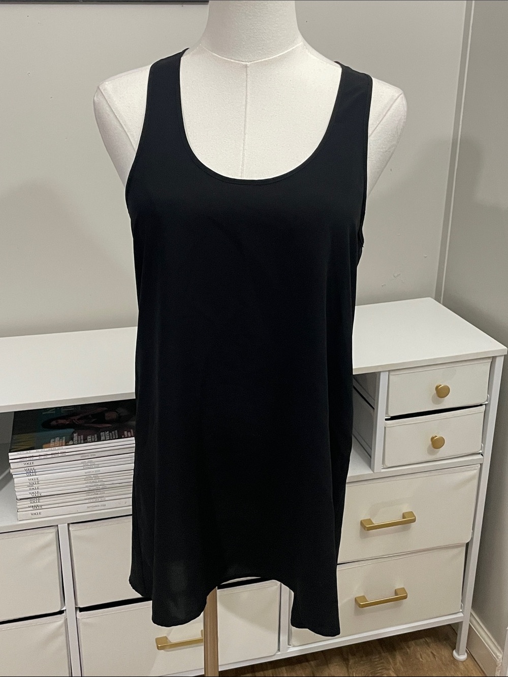Abound Hi-Low Sheer Tank Top (S)